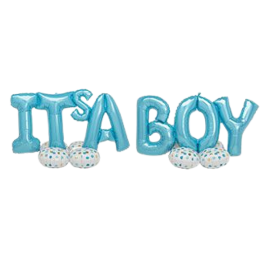 34" TALL AIRLOONZ IT'S A BOY KIT