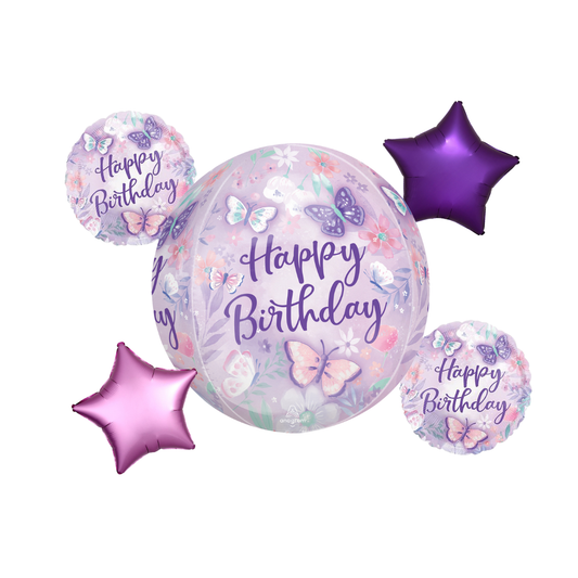 HBD Butterfly Balloon Bouquet