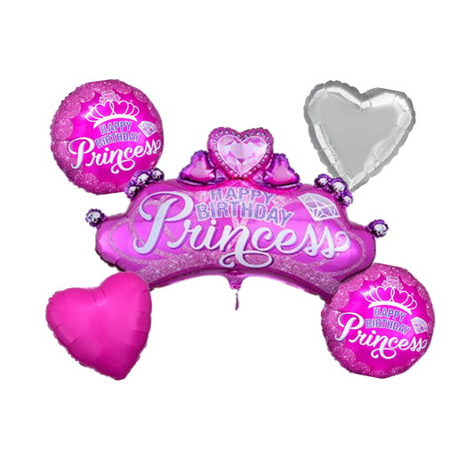 HBD Princess Balloon Bouquet