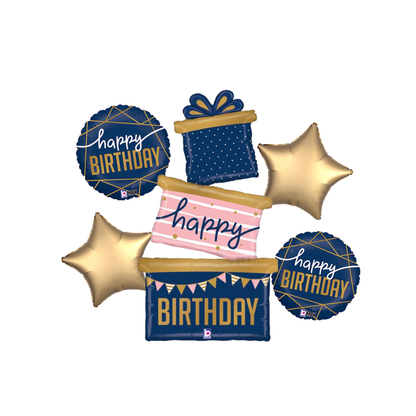 Golden Navy Birthday Bouquet