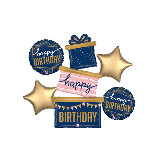 Golden Navy Birthday Bouquet