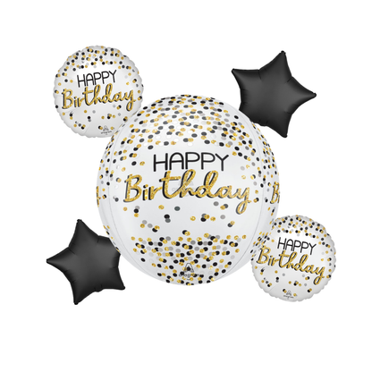 Black & Gold Birthday Bouquet