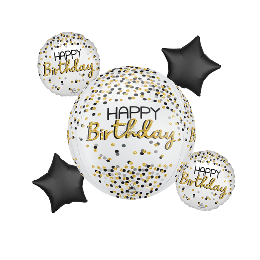 Black & Gold Birthday Bouquet