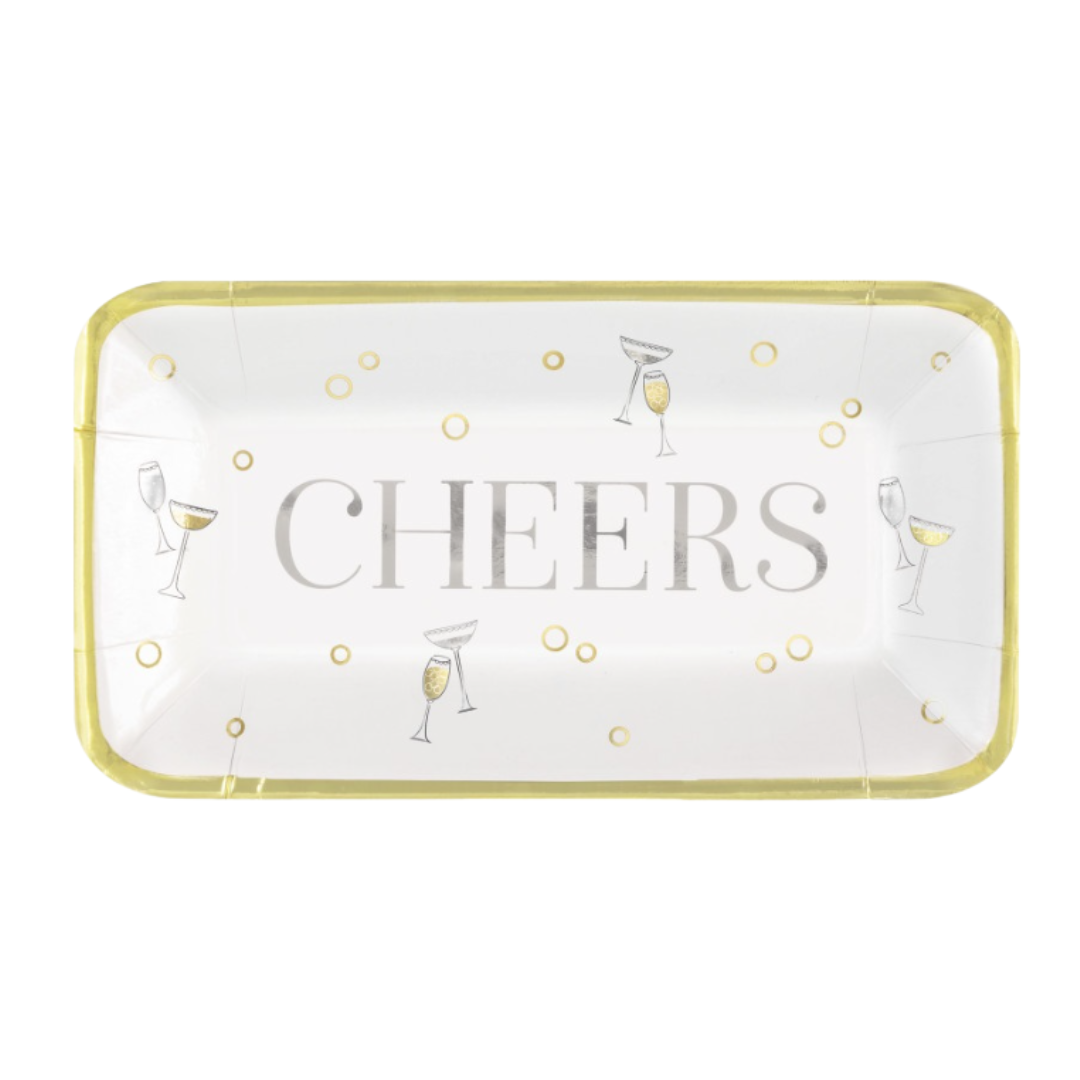 "Cheers" 9" x 5" Appetizer Plates  8ct