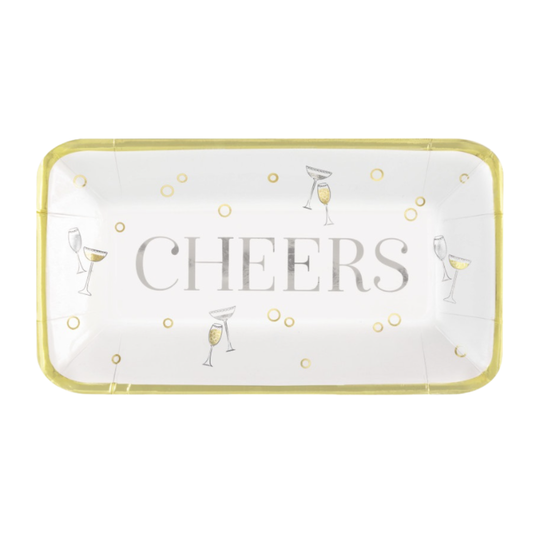 "Cheers" 9" x 5" Appetizer Plates  8ct