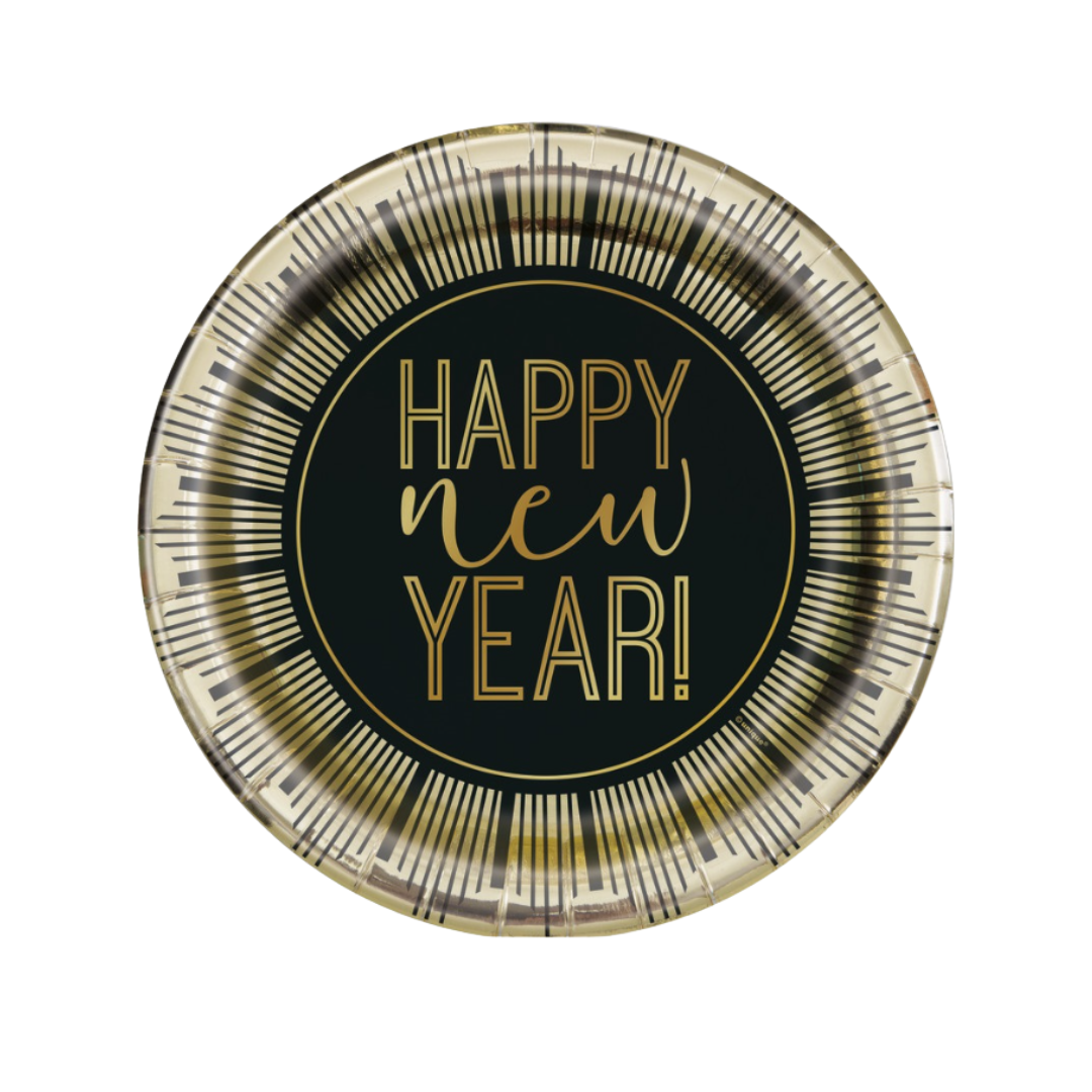 Roaring New Years Round 9" Dinner Plates  8ct