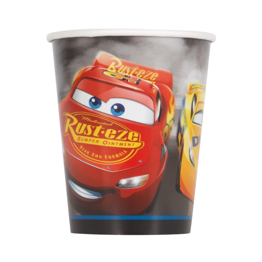 Disney Cars 3 Movie 9oz Paper Cups  8ct