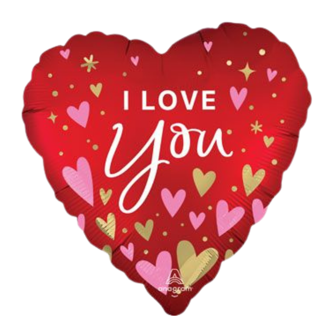 18H SATIN I LOVE YOU HEARTFELT ELEGANCE