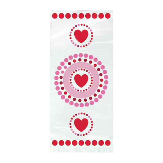 Radiant Hearts Cellophane Bags  20ct