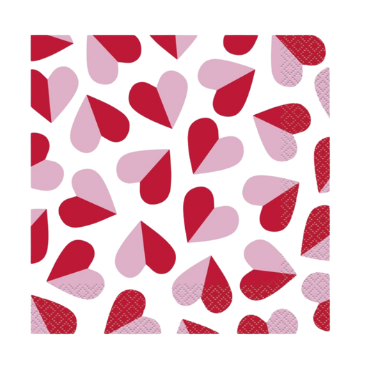 Charming Hearts Lunch Napkins 16ct
