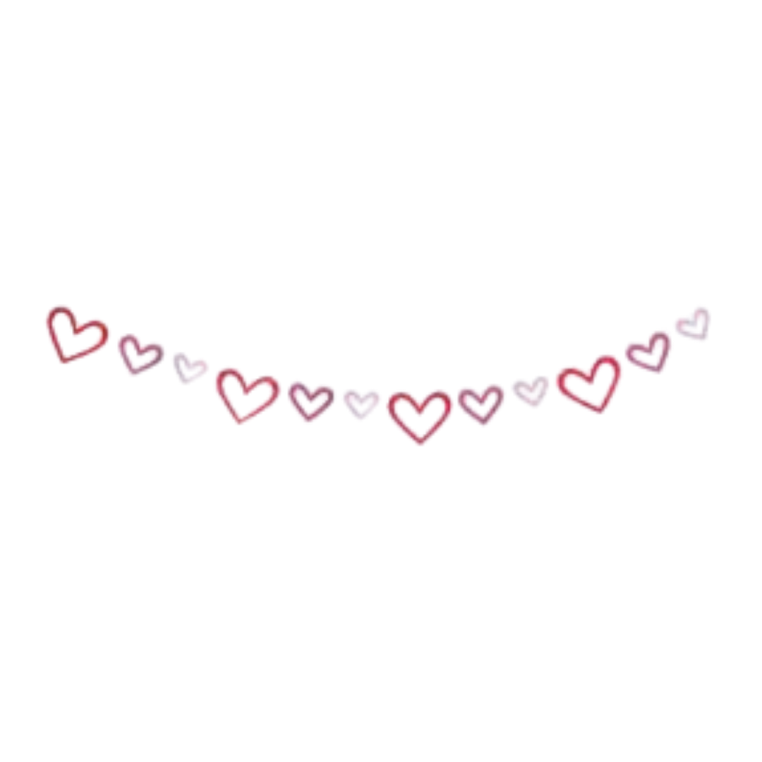 Glitter Cutout Heart Banner 8 ft