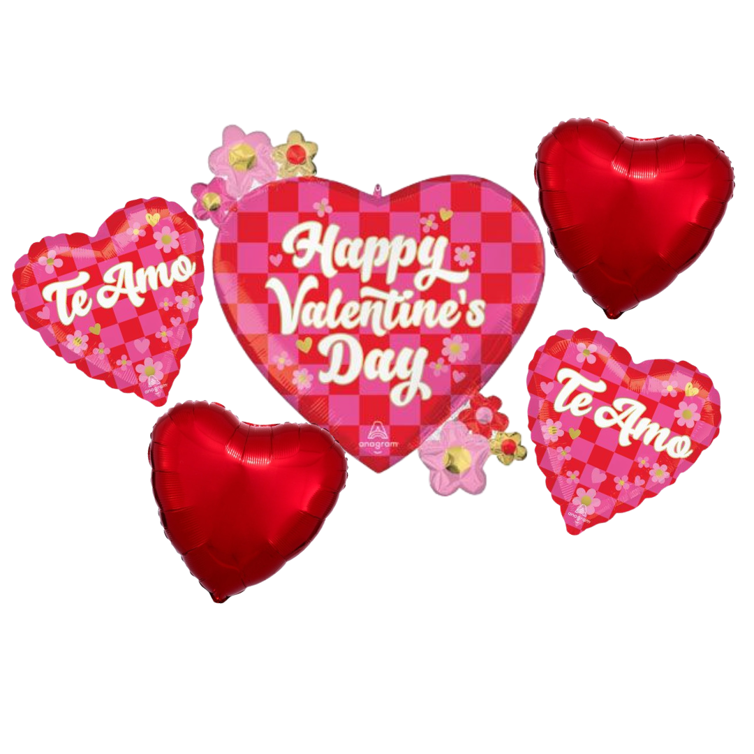 Happy Valentine's Day "Te Amo" Balloon Bouquet