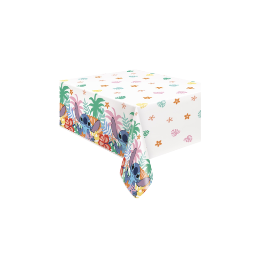 Disney Stitch Rectangular Plastic Table Cover 54" x 84" - Short Fold