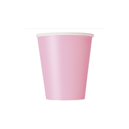 Lovely Pink Solid 9oz Paper Cups 8ct