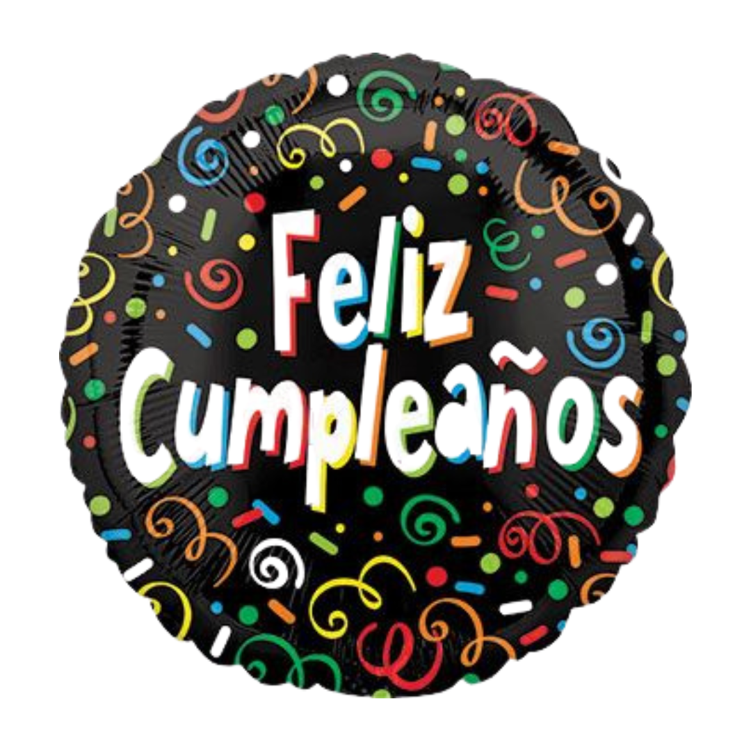 18" FELIZ CUMPLEANOS CONFETTI EXPLOSION