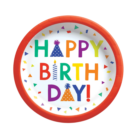 Confetti Happy Birthday Plates
