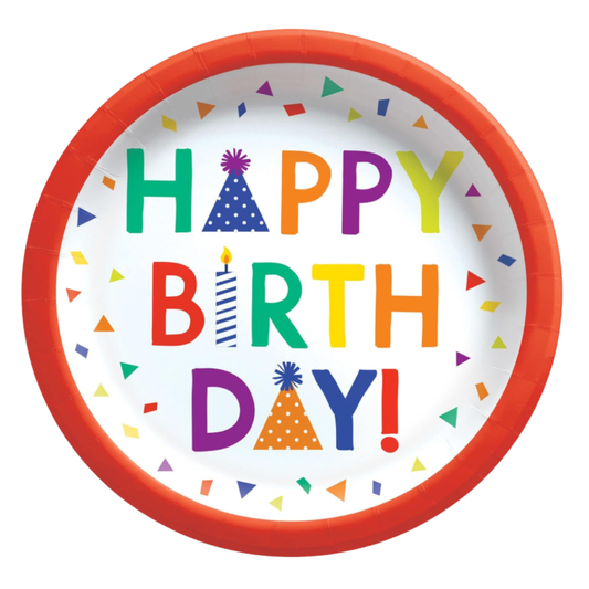 9" Happy Birthday Confetti Plates