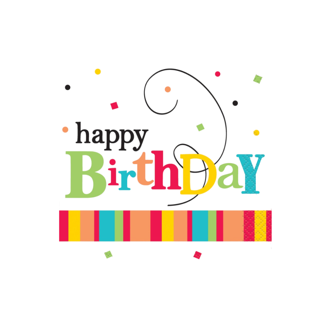 Premier Stylz Birthday Confetti Beverage Napkins  24ct