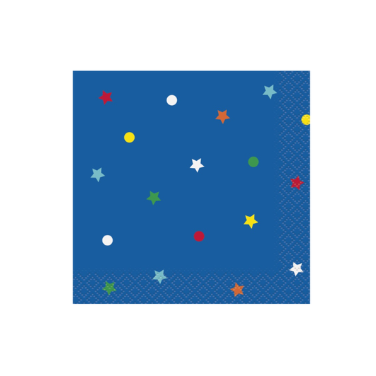 Dots & Stars Birthday Beverage Napkins  16ct