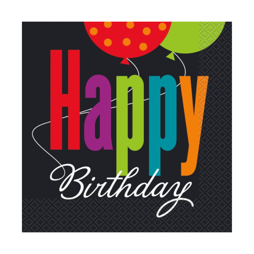 Birthday Cheer Luncheon Napkins  16ct