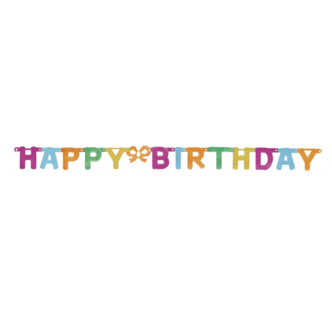 Rainbow "Happy Birthday" Jointed Banner  4 ft