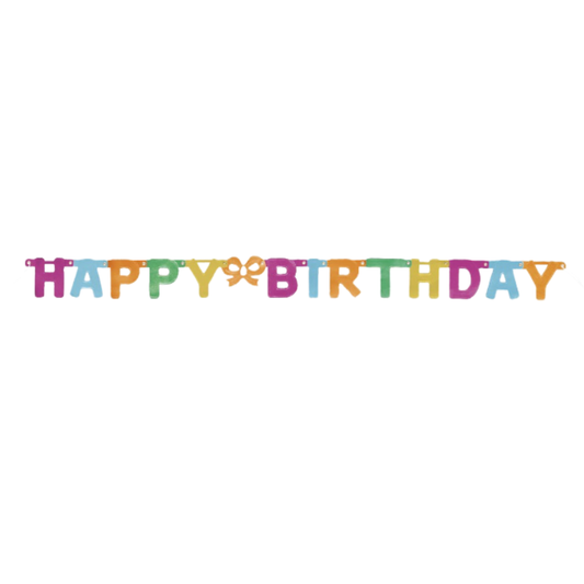Rainbow "Happy Birthday" Jointed Banner  4 ft