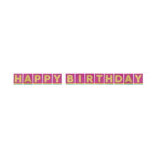 Tissue Fringed "Happy Birthday" Banner