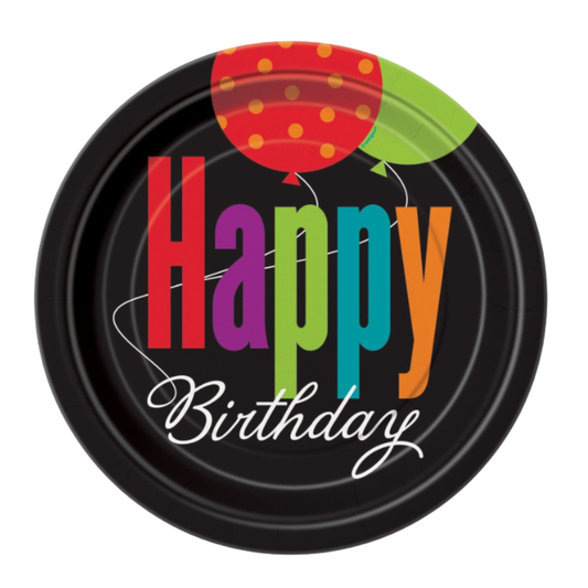 Birthday Cheer Round 9" Dinner Plates  8ct