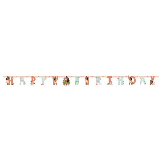 Disney Moana "Happy Birthday" Cutout Jointed Banner
