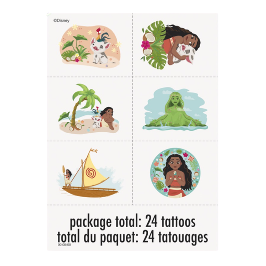 Disney Moana Tattoos  24ct