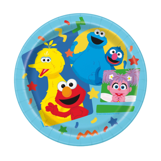 Sesame Street Round 7" Dessert Plates  8ct