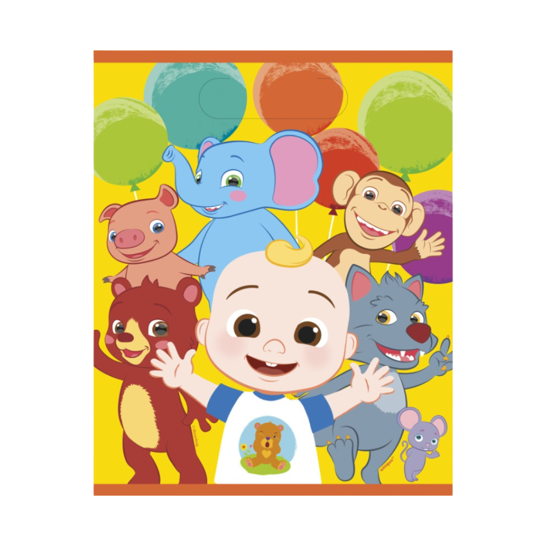 Cocomelon Plastic Loot Bags  8ct