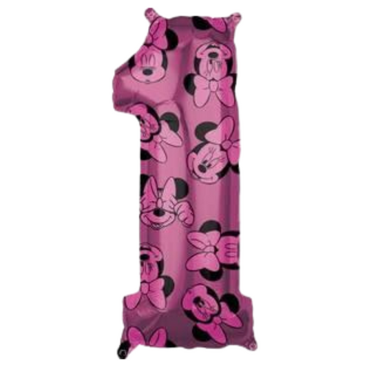 Minnie Number Foil Balloons