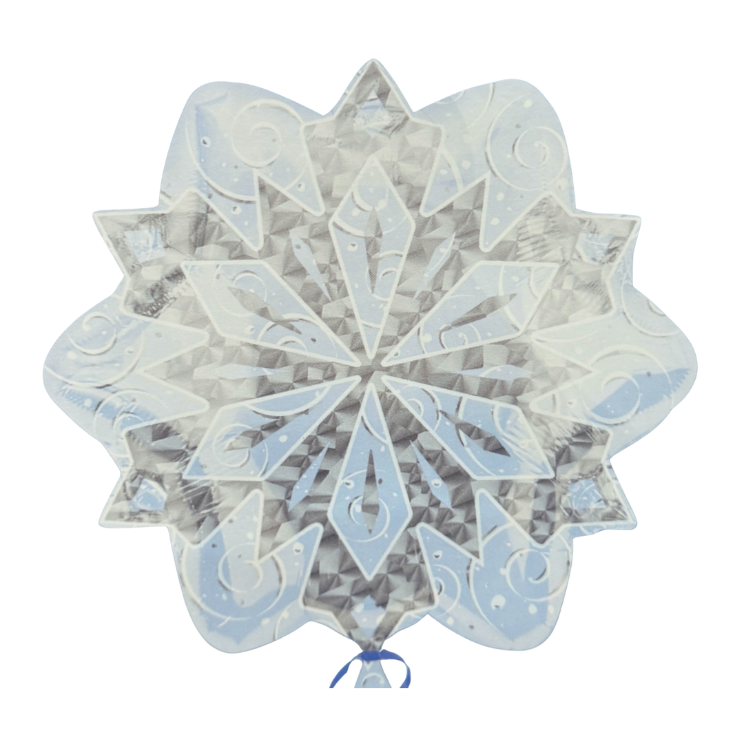18"A Snowflakes Holograph White