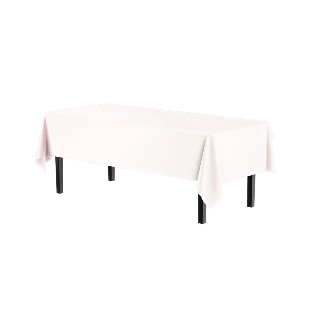 Rectangular White Plastic Table Cover