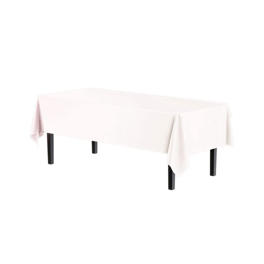 Rectangular White Plastic Table Cover