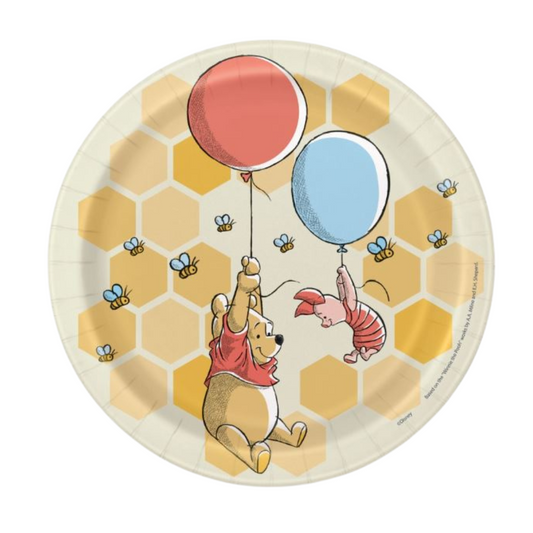 Disney Winnie the Pooh Round 7" Dessert Plates 8ct