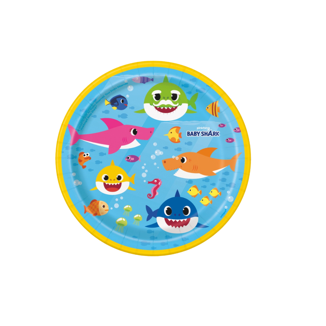 Baby Shark Round 7" Dessert Plates 8ct