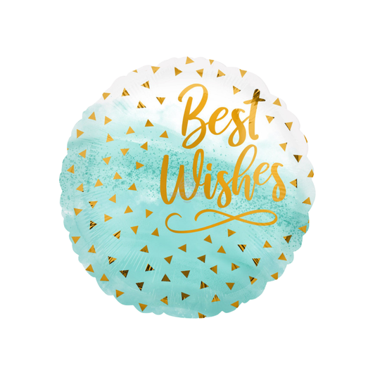18" Best Wishes Gold Confetti