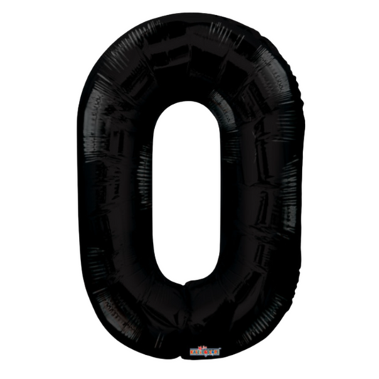 34" Black Number Foil Balloons