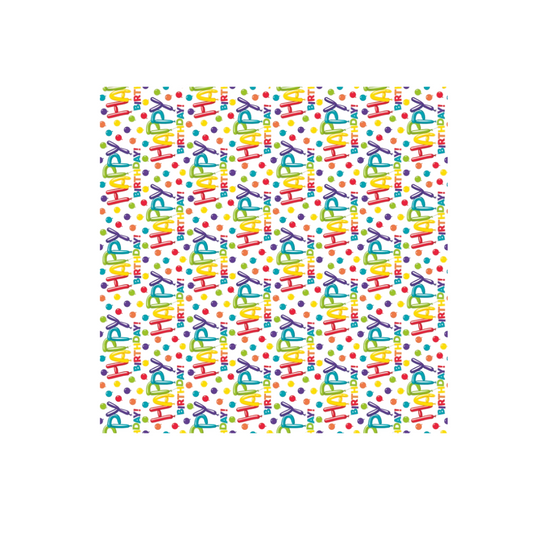 Colorful Birthday Gift Wrap 30"x5ft