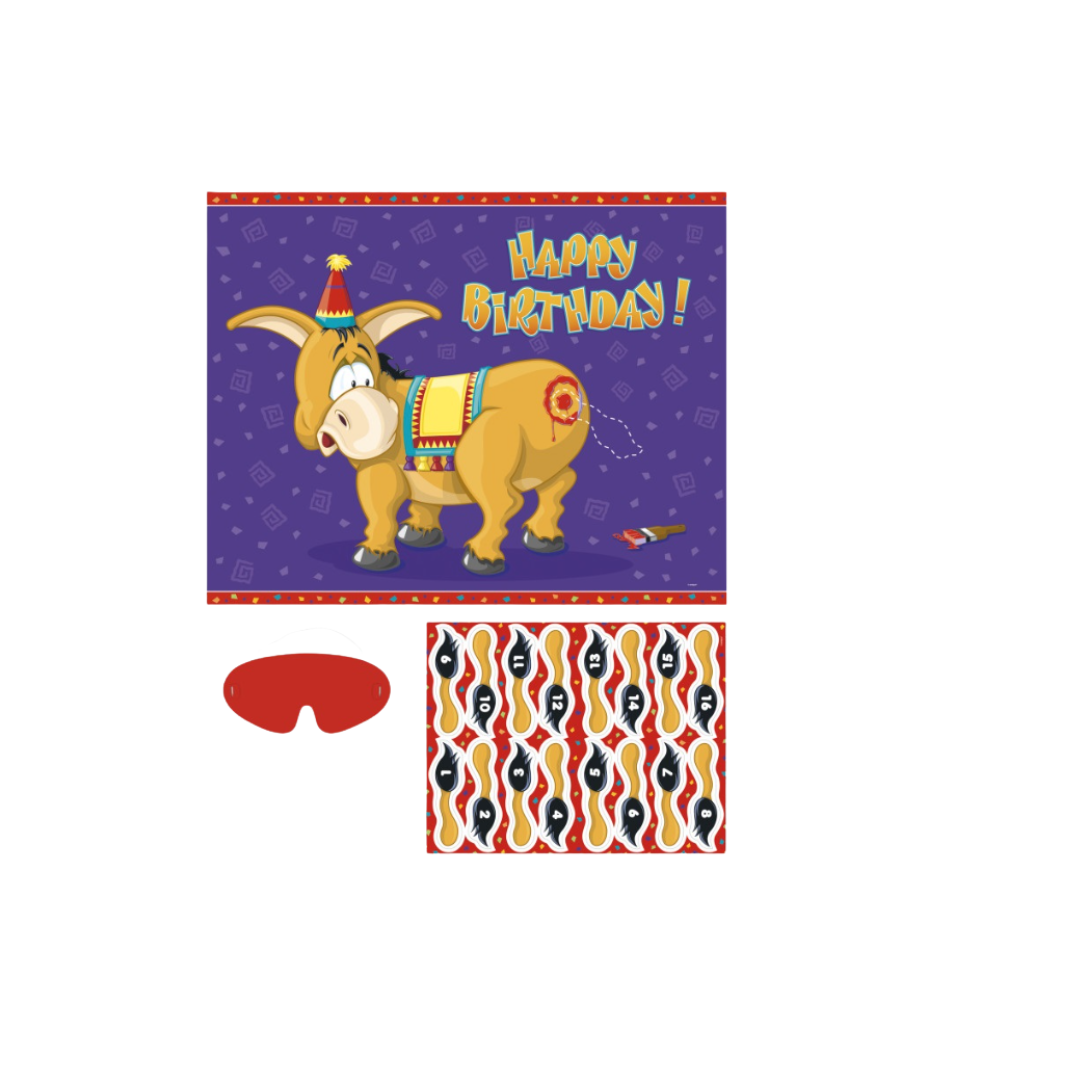 Deluxe Pin the Tail on the Donkey Party Game