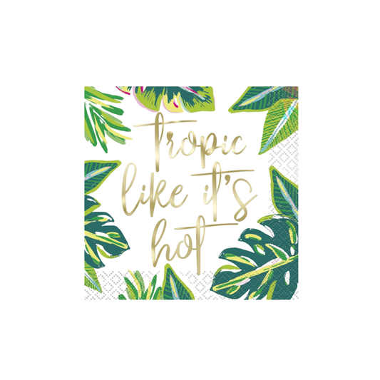 Tropical Leaves Beverage Napkins
