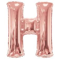 Rose Gold Letter H Anagram 34″ Balloon
