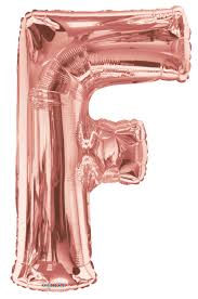 Rose Gold Letter F Anagram 34″ Balloon