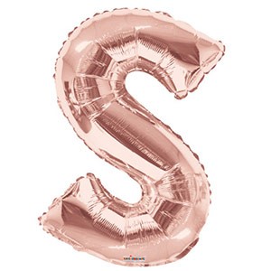Rose Gold Letter S Anagram 34″ Balloon