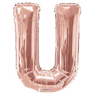 Rose Gold Letter U Anagram 34″ Balloon