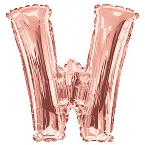 Rose Gold Letter W Anagram 34″ Balloon