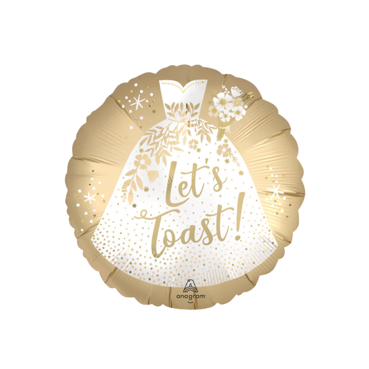 18"Wedding Let's Toast Satin