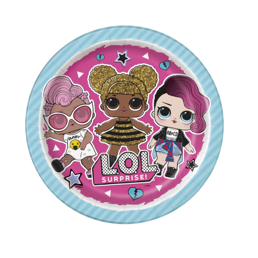LOL Surprise Round 9" Dinner Plates 8ct
